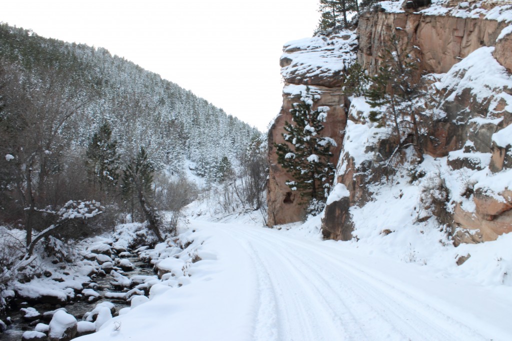 Crazy Horse Canyon Road in the Winter